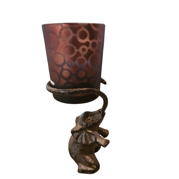 Cast Iron 4" Elephant Votive Holder Heavy Home Decor Comes With Votive Holder - Picture 4 of 8